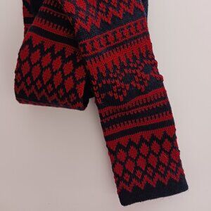 Frank & Oak Men's Necktie Square Tip Red & Black NWT Slim 2.25" X 54.5" Length